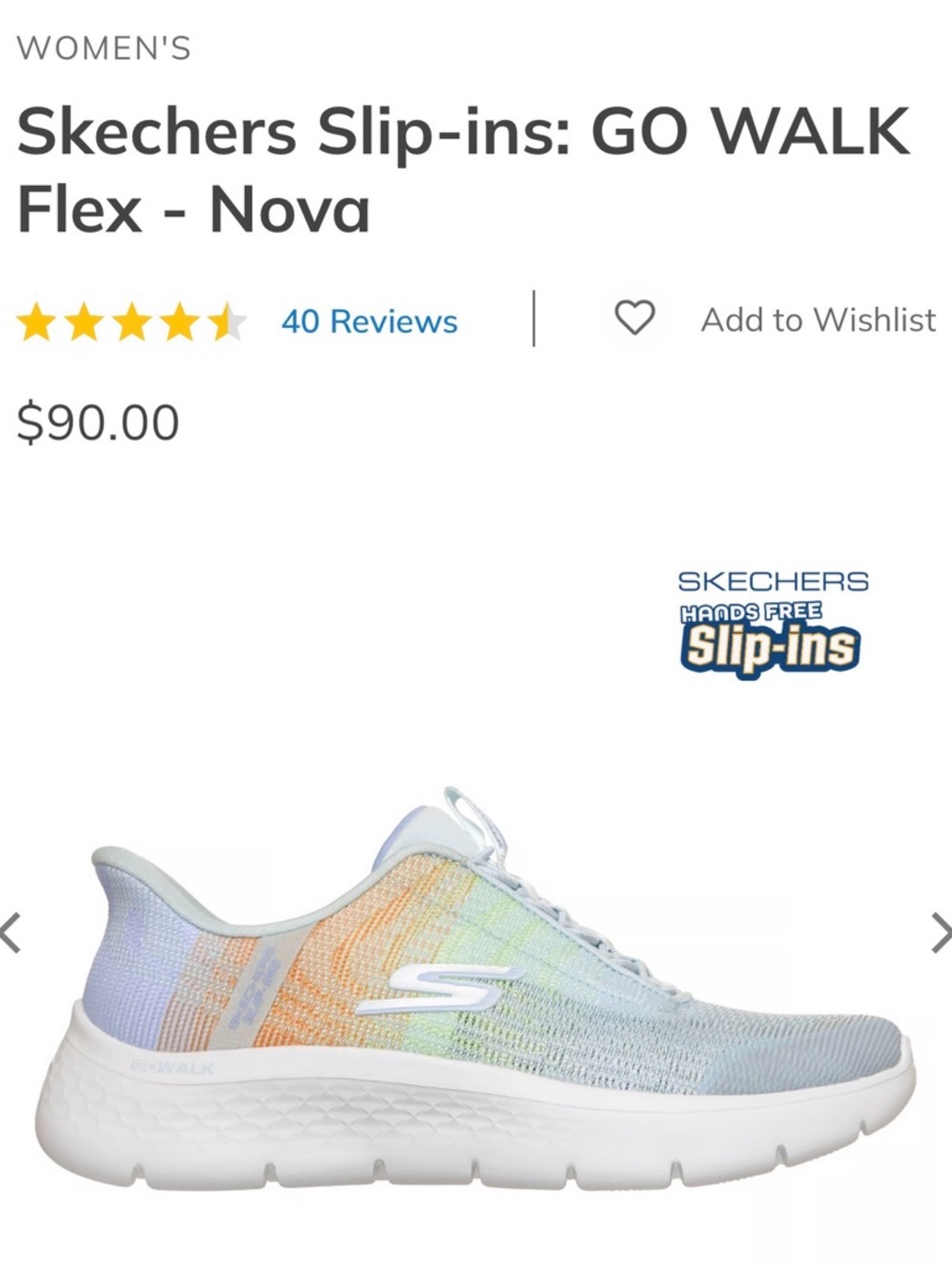 Skechers GO WALK Flex Nova Slip-On Sneakers - Pastel Blue, Purple, Peach, Mint